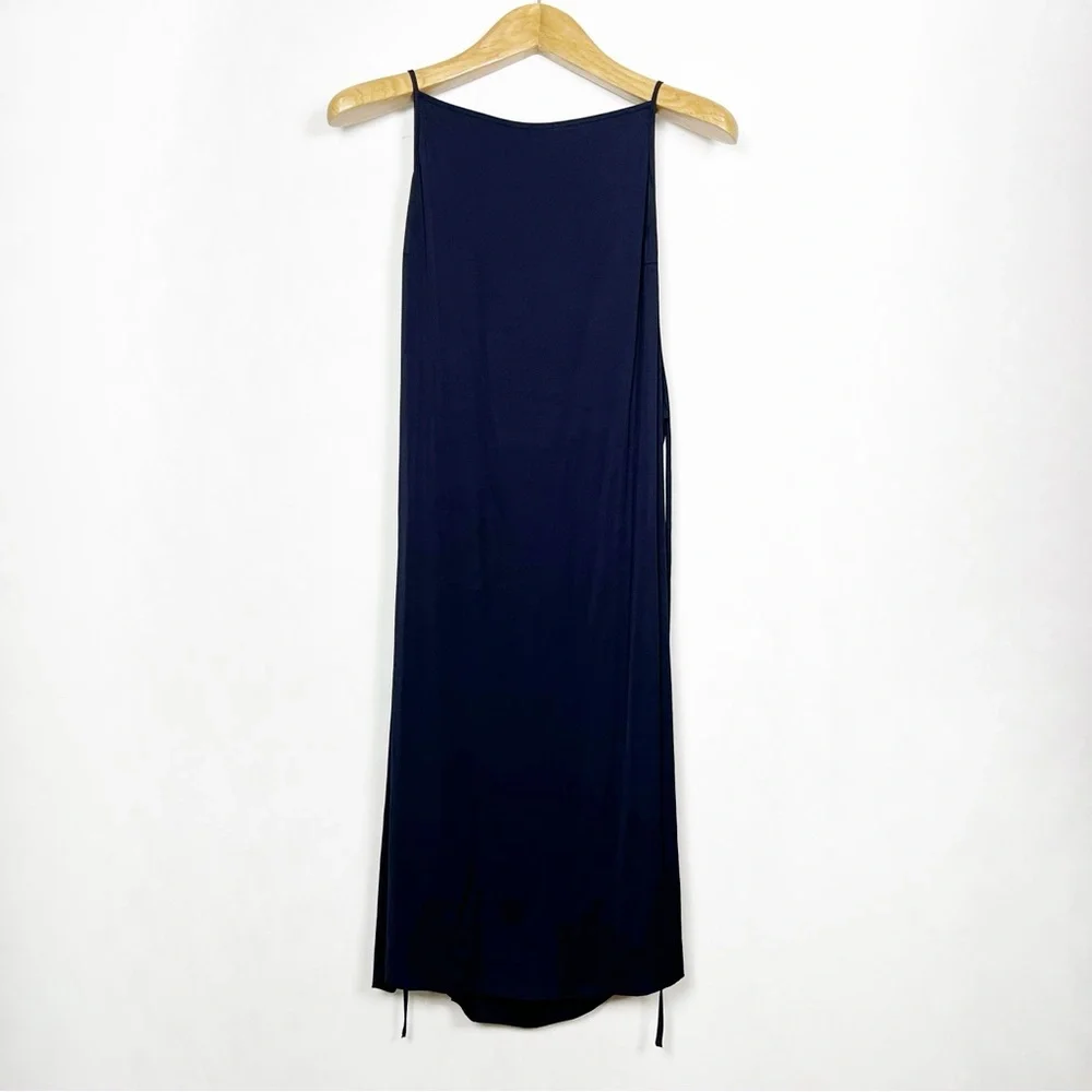 club monaco navy blue dress Club Monaco 100% silk navy blue maxi dress 2 $5 ship